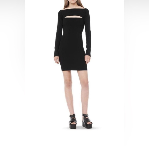 Calvin Klein Dresses & Skirts - Calvin Klein black fitted dress. Size 6. Small open front. Beautiful!